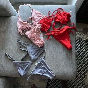 3 sets of bikinis